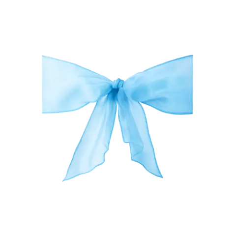 Organza-Schleifenband Hellblau