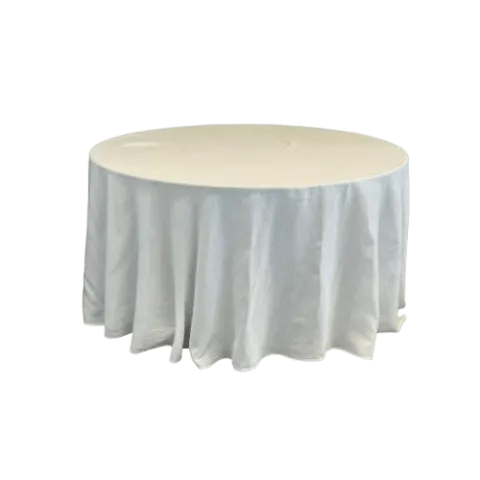 Leinentischtuch rund 330cm Offwhite