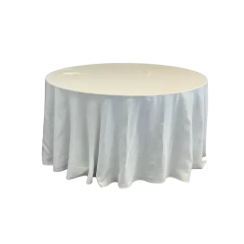 Leinentischtuch rund 330cm Offwhite