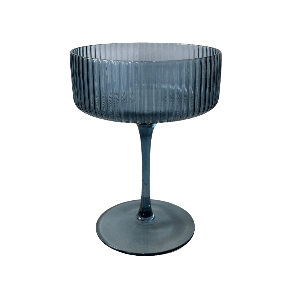 Champagnerschale Stripe Blau