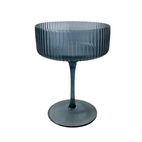 Champagnerschale Stripe Blau