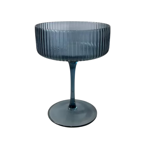 Champagnerschale Stripe Blau