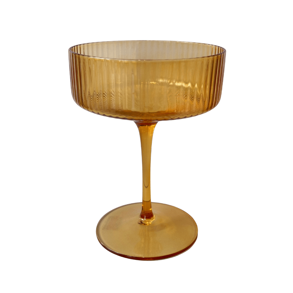 Champagnerschale Stripe Gelb
