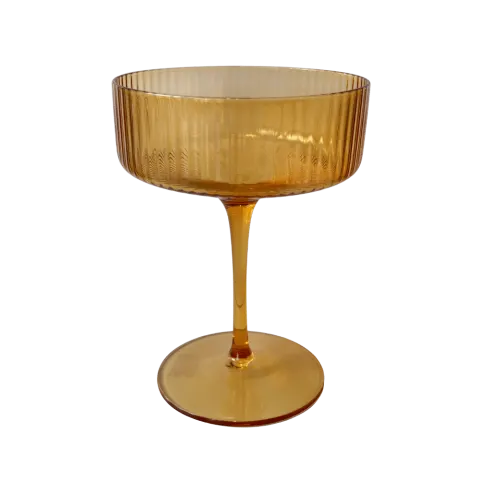 Champagnerschale Stripe Gelb