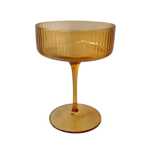 Champagnerschale Stripe Gelb