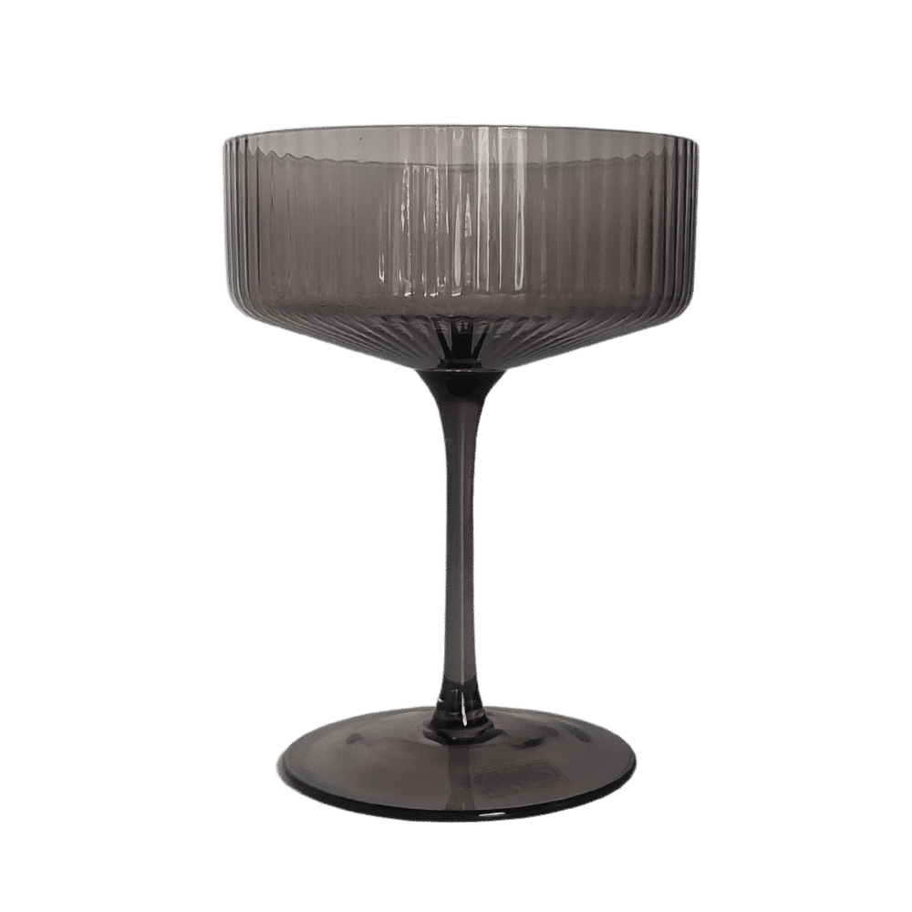 Champagnerschale Stripe Grau
