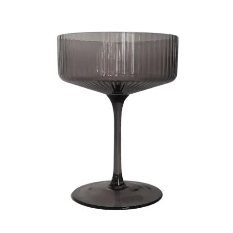 Champagnerschale Stripe Grau