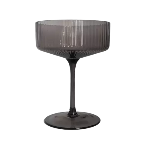 Champagnerschale Stripe Grau