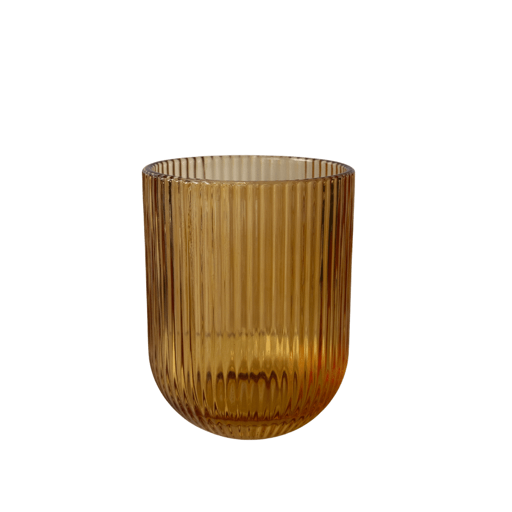 Wasserglas Stripe Gelb
