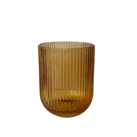 Wasserglas Stripe Gelb