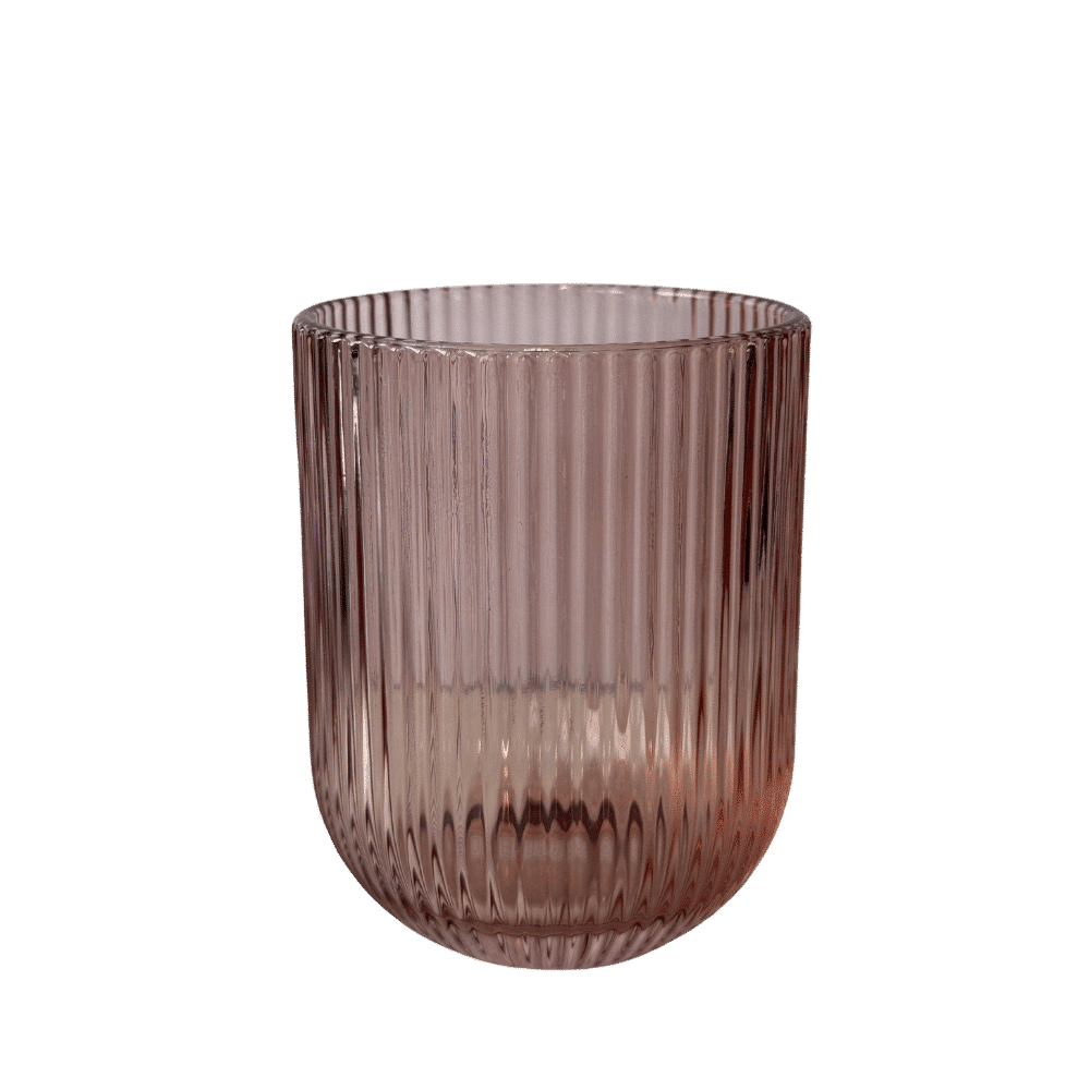 Wasserglas Stripe Rosa
