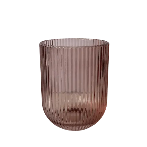 Wasserglas Stripe Rosa