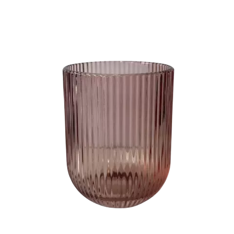 Wasserglas Stripe Rosa