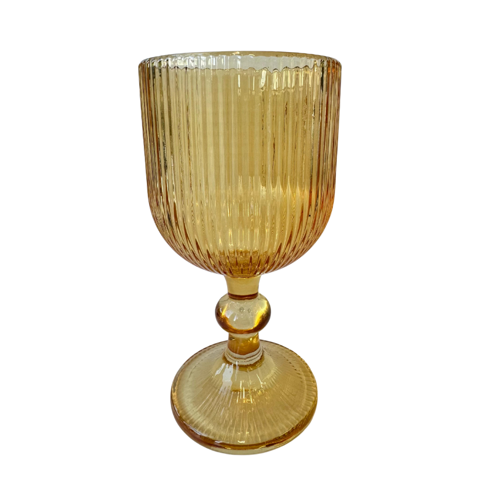 Weinglas Stripe Gelb