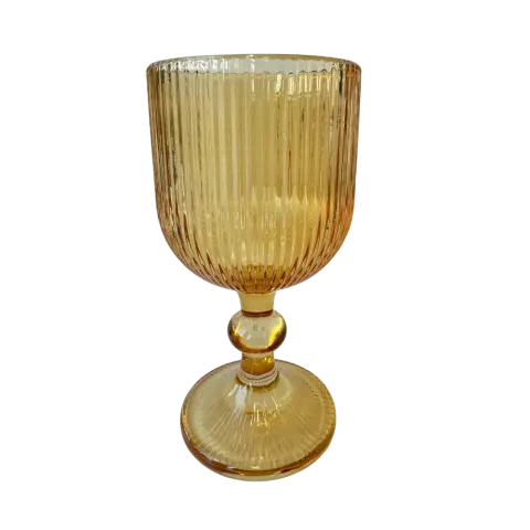 Weinglas Stripe Gelb