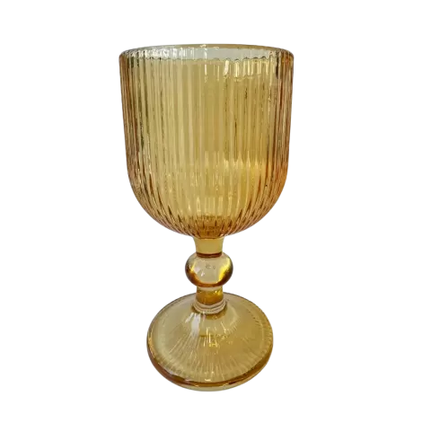 Weinglas Stripe Gelb