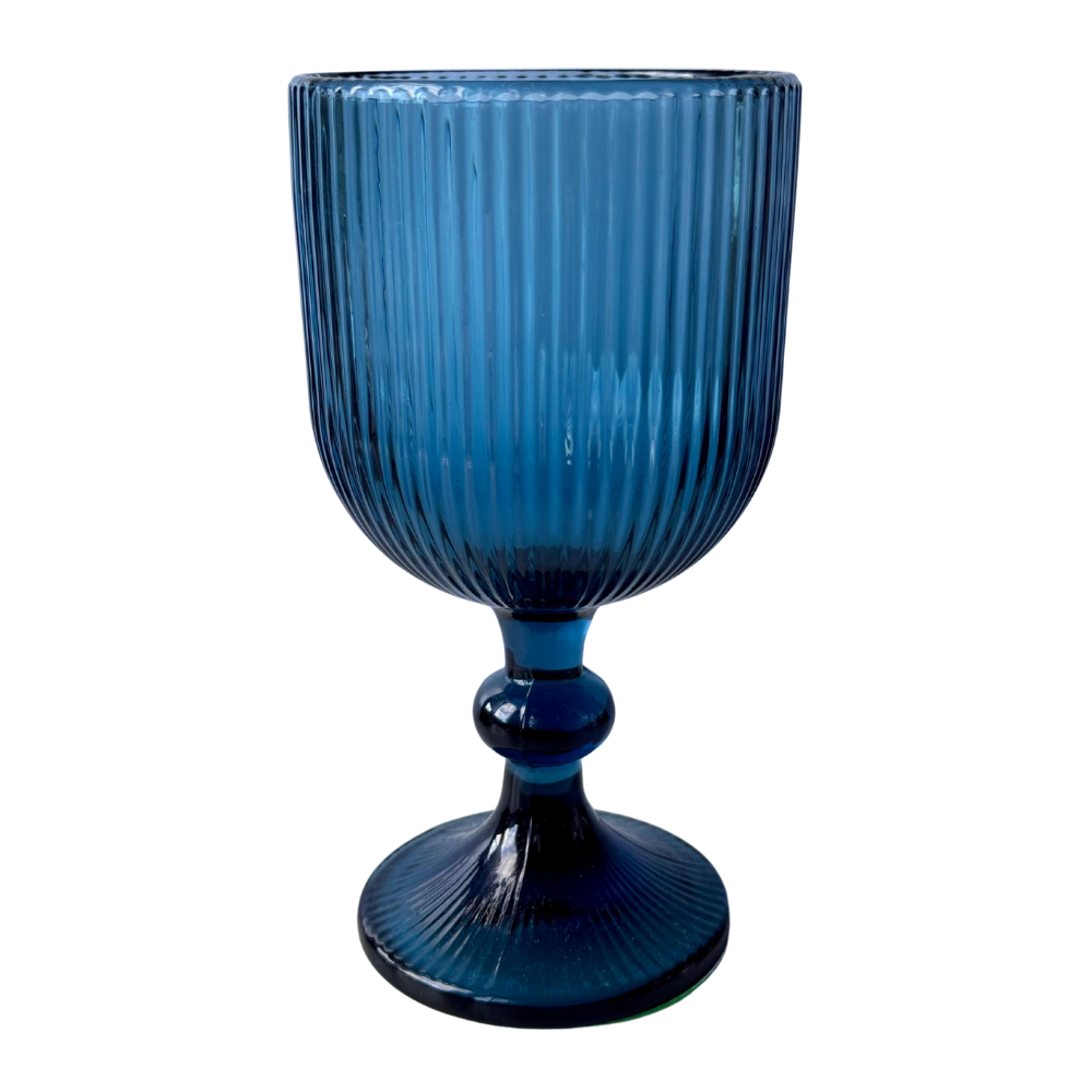 Weinglas Stripe Blau