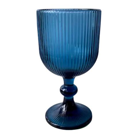 Weinglas Stripe Blau