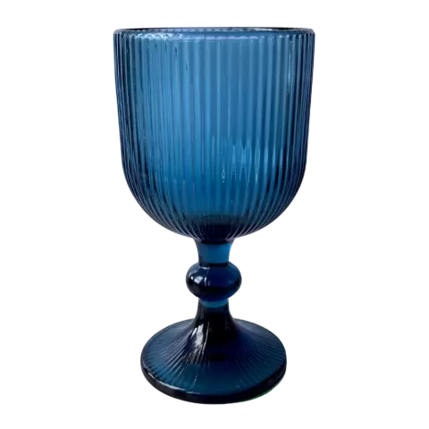Weinglas Stripe Blau