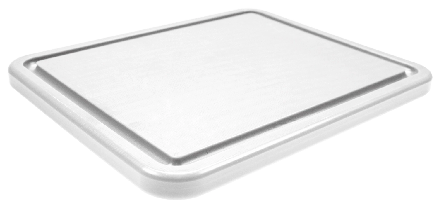 Schneidebrett GN 1/1 H3cm weiss mit Saftrille
