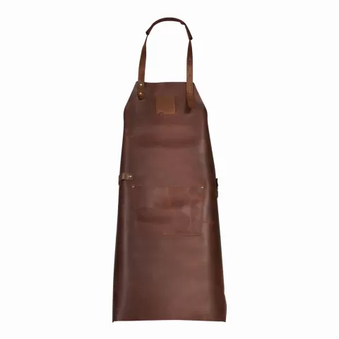 Mr. Smith Küchenschürze Braun Pocket