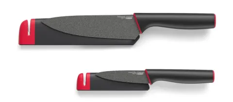 2er Set Slice Sharpen Rüst- und Kochmesser mit Schärfer