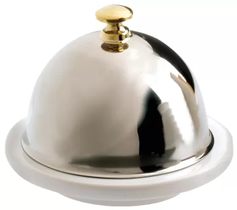 Butterteller mit Edelstahldeckel
