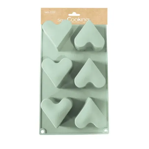 Silikonform 6 Herzen