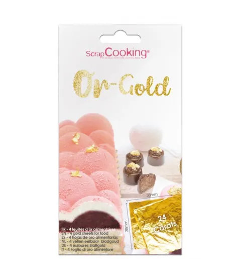 4 Stk. Dekoplättchen 24 Karat