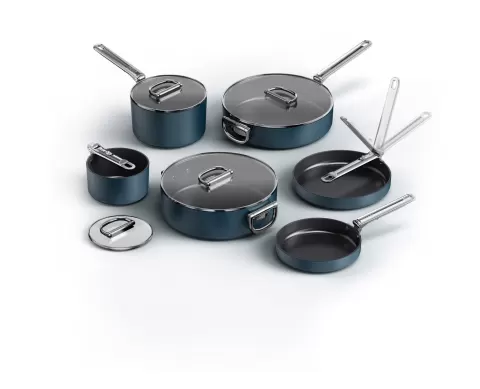 6er Set Space Kochset mit Pfannenschutz