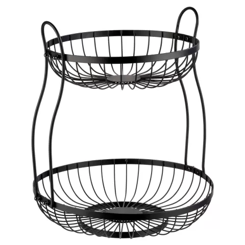 Doppio 2-stufige Drahtkorb-Etagere