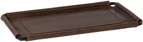 Leather Tablett rechteckig