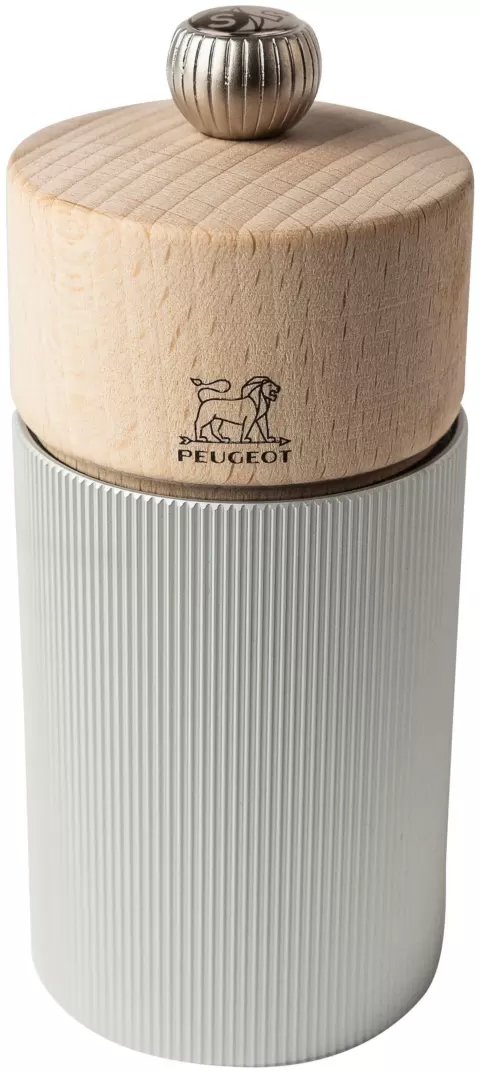 Peugeot Line Salzmühle Naturholz/Aluminium 12cm